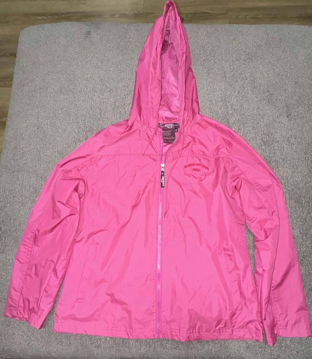 Ritchie's Sportswear Acadia National Park Pink Hooded Windbreaker Jacket